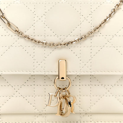 Christian Dior Lambskin Cannage Lady Dior Chain Pouch Latte 8 of 12