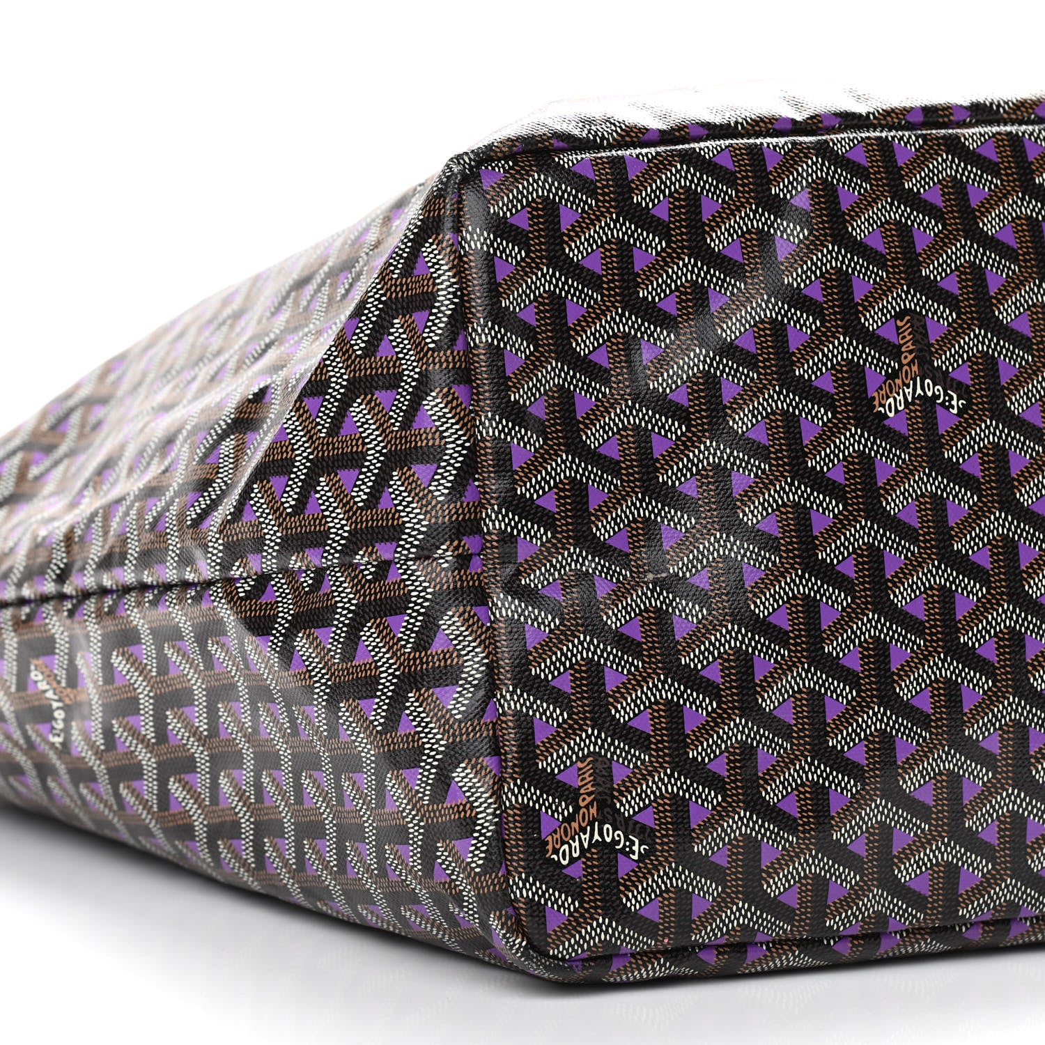 Goyard Goyardine Saint Louis Claire Voie GM Black Purple 10 of 12