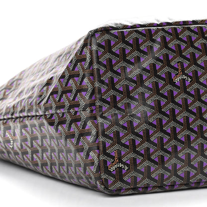 Goyard Goyardine Saint Louis Claire Voie GM Black Purple 10 of 12