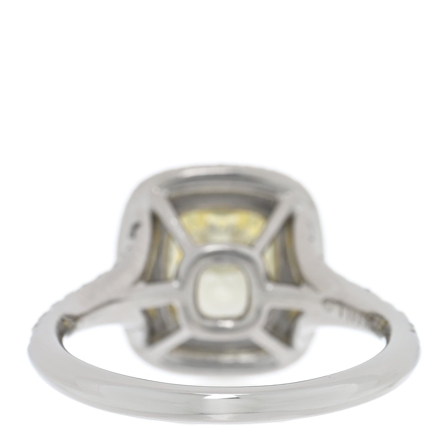 Tiffany Platinum 18K Yellow Gold Fancy Yellow Diamond 1.29ct Soleste Engagement Ring 52 6 3 of 5
