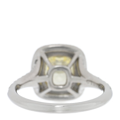 Tiffany Platinum 18K Yellow Gold Fancy Yellow Diamond 1.29ct Soleste Engagement Ring 52 6 3 of 5