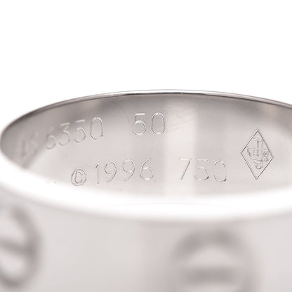 Cartier 18K White Gold 5.5mm LOVE Ring 50 5.25 4 of 4