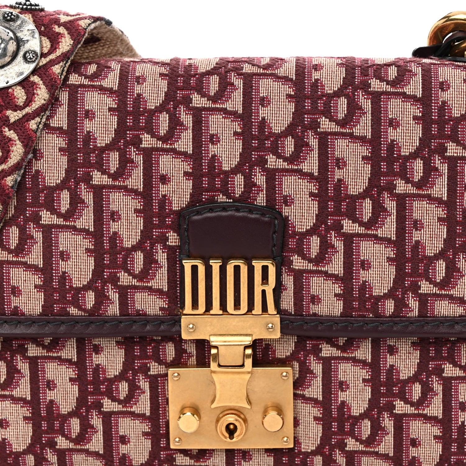 Christian Dior Oblique Dioraddict Flap Bag Burgundy 7 of 10