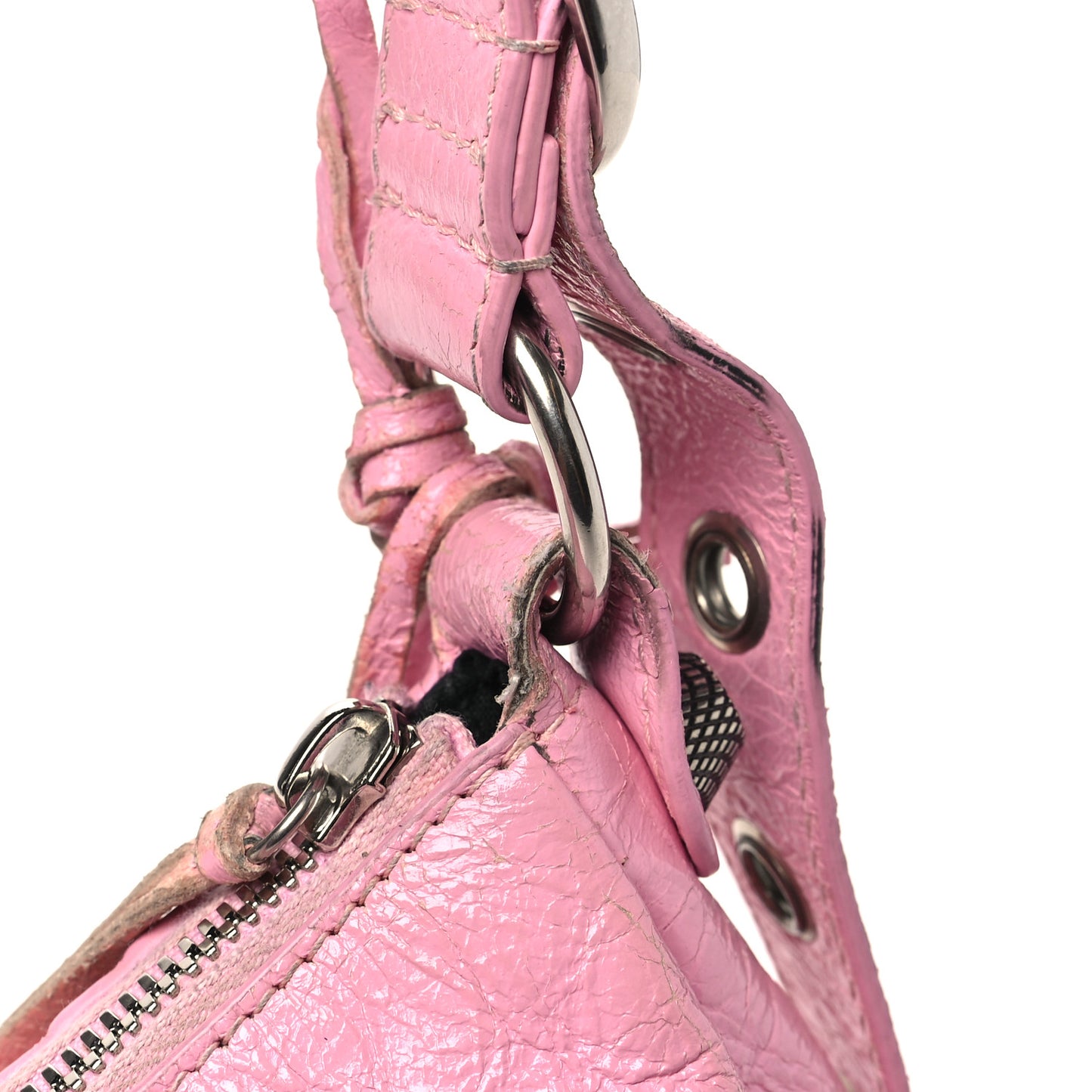 Agneau Arena Le Cagole Shoulder Bag XS Candy Pink