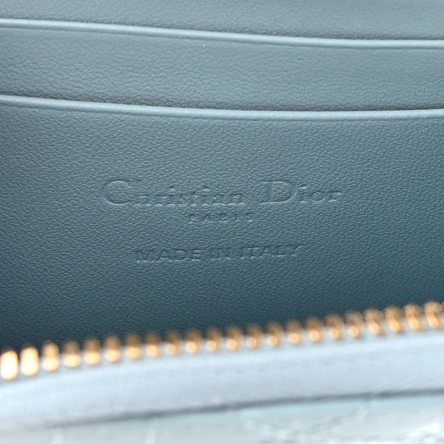 Patent Cannage Lady Dior Phone Holder Cloud Blue