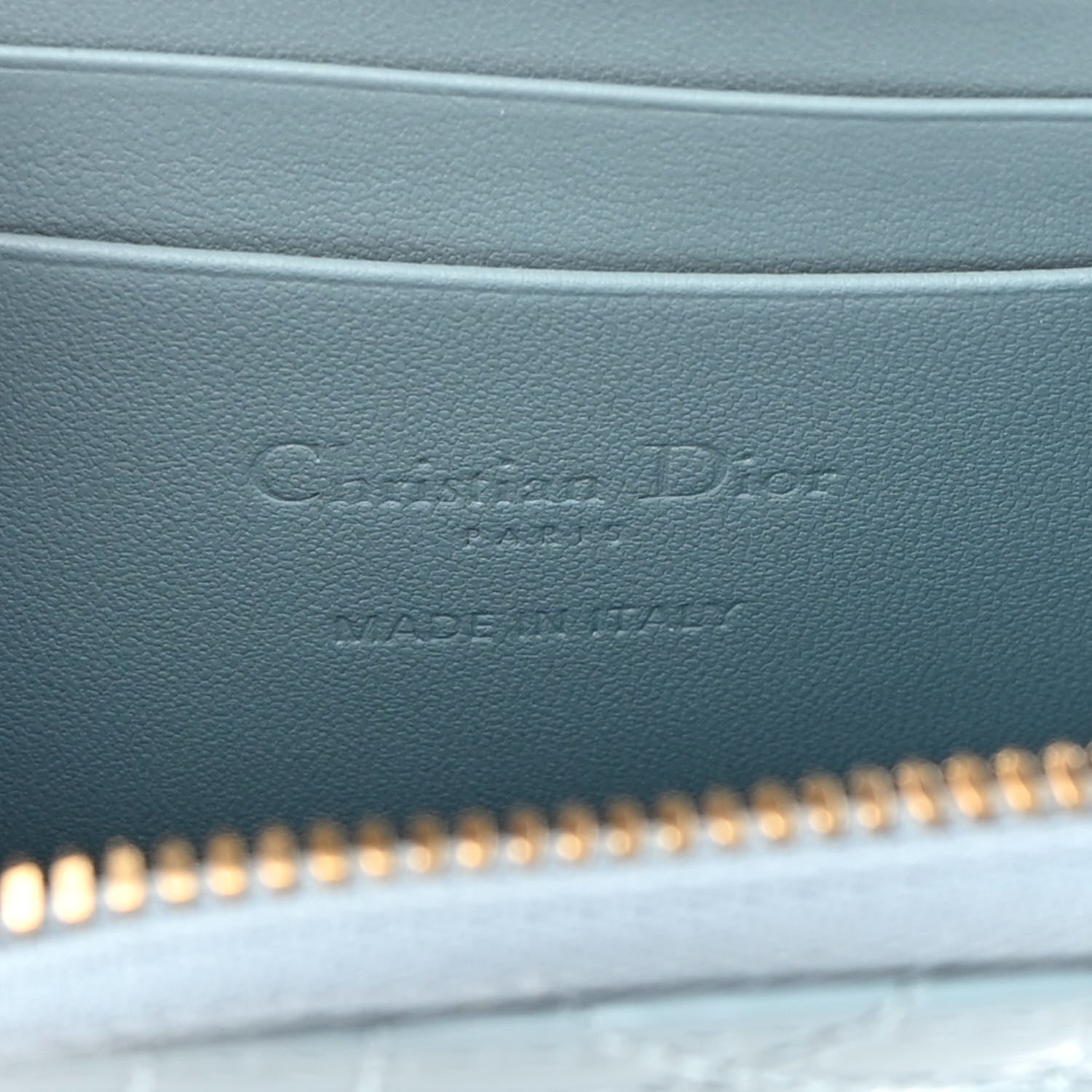 Christian Dior Patent Cannage Lady Dior Phone Holder Cloud Blue 6 of 11