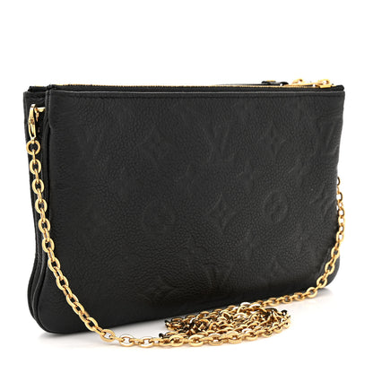 Louis Vuitton Empreinte Double Zip Pochette Black 3 of 11
