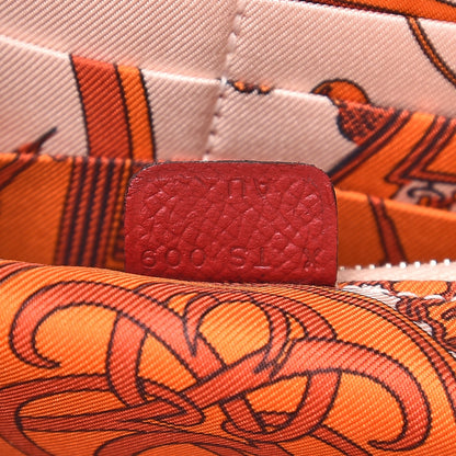 Hermes Epsom Silk'In Wallet Rouge Grenat Rose Eglantine 7 of 7