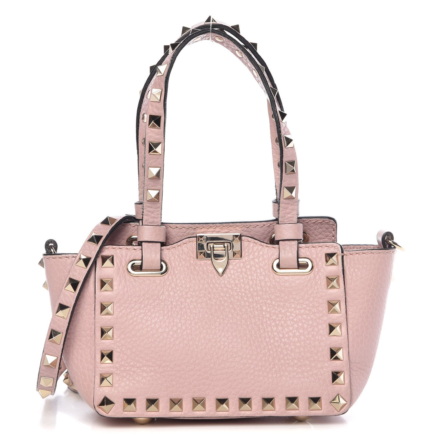 Valentino Garavani Grained Calfskin Micro Rockstud Tote Cipria 1 of 16