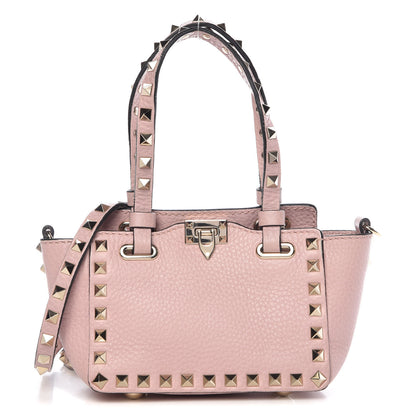 Valentino Garavani Grained Calfskin Micro Rockstud Tote Cipria 1 of 16