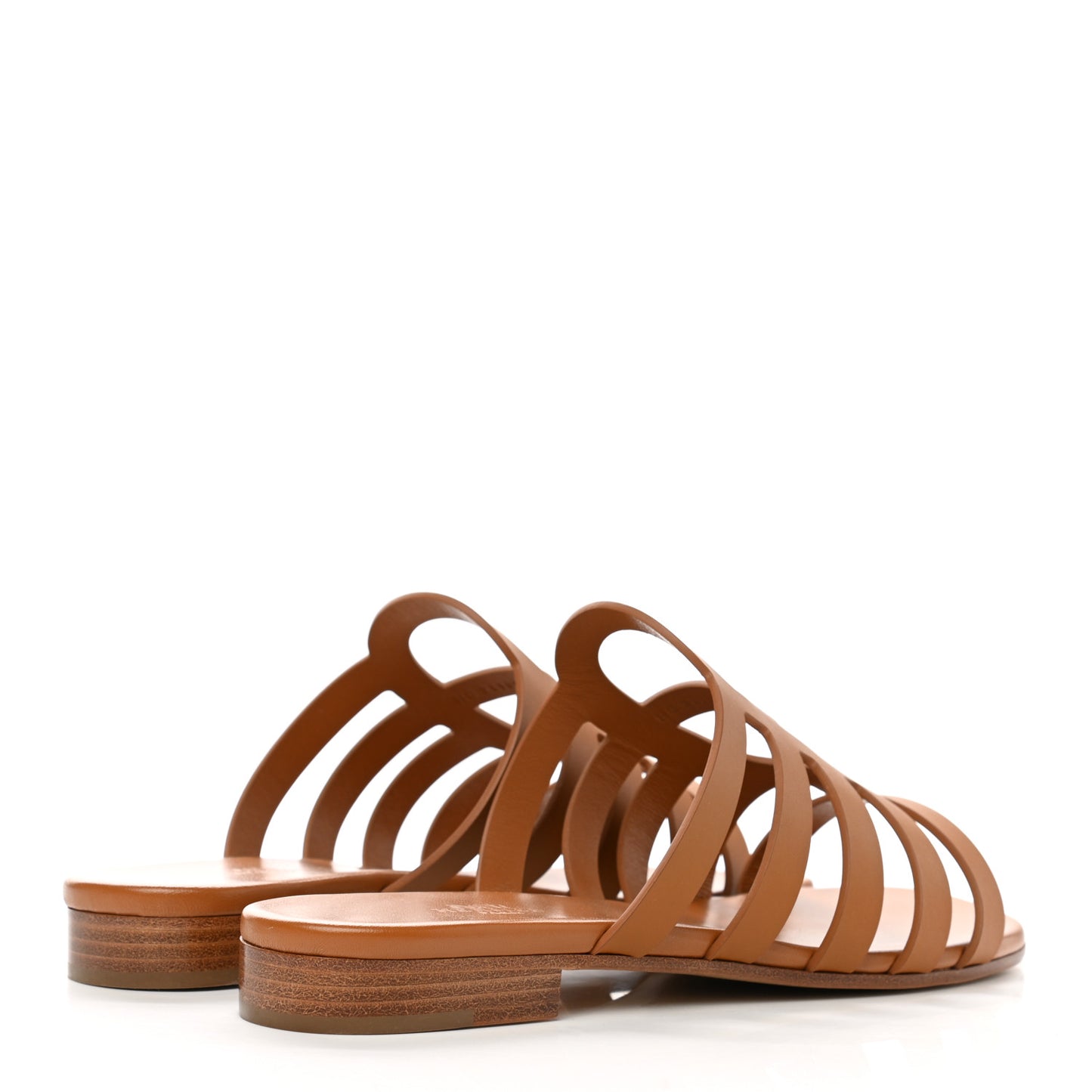 Calfskin Camelia Sandals 38 Naturel