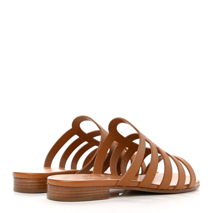 Hermes Calfskin Camelia Sandals 38 Naturel 4 of 9