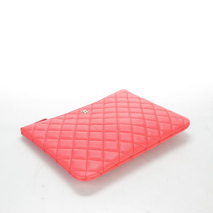Chanel Caviar Quilted Medium Cosmetic Case Dark Pink 4 of 7