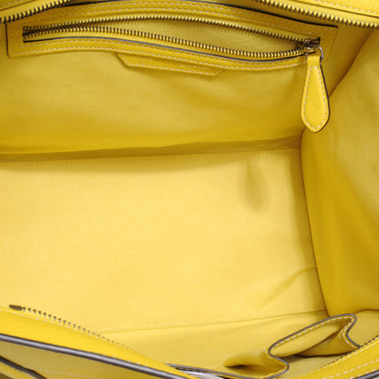 Celine Drummed Calfskin Mini Luggage Citron 7 of 10