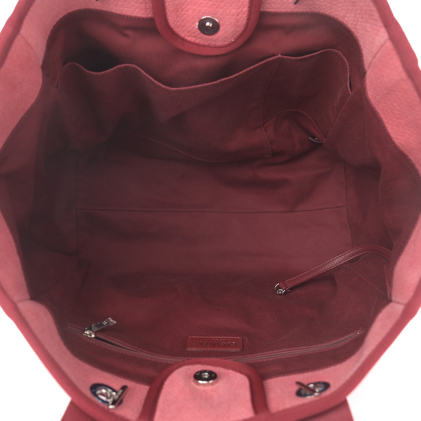 Canvas Medium Deauville Tote Red