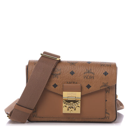 MCM Visetos Small Millie Crossbody Belt Bag Cognac 1 of 10