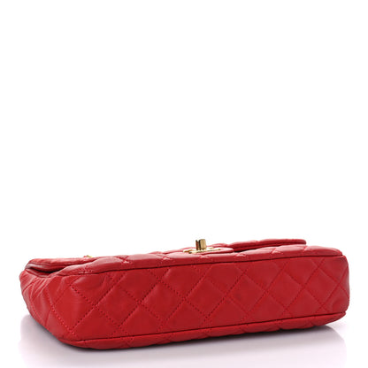 Chanel Lambskin Quilted Medium Cruise Charm Single Flap Red 4 of 8
