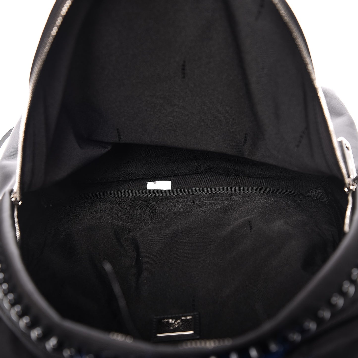 Nylon Vitello Century Mink Fox Goat Fur Studded Karlito Backpack Black Multicolor