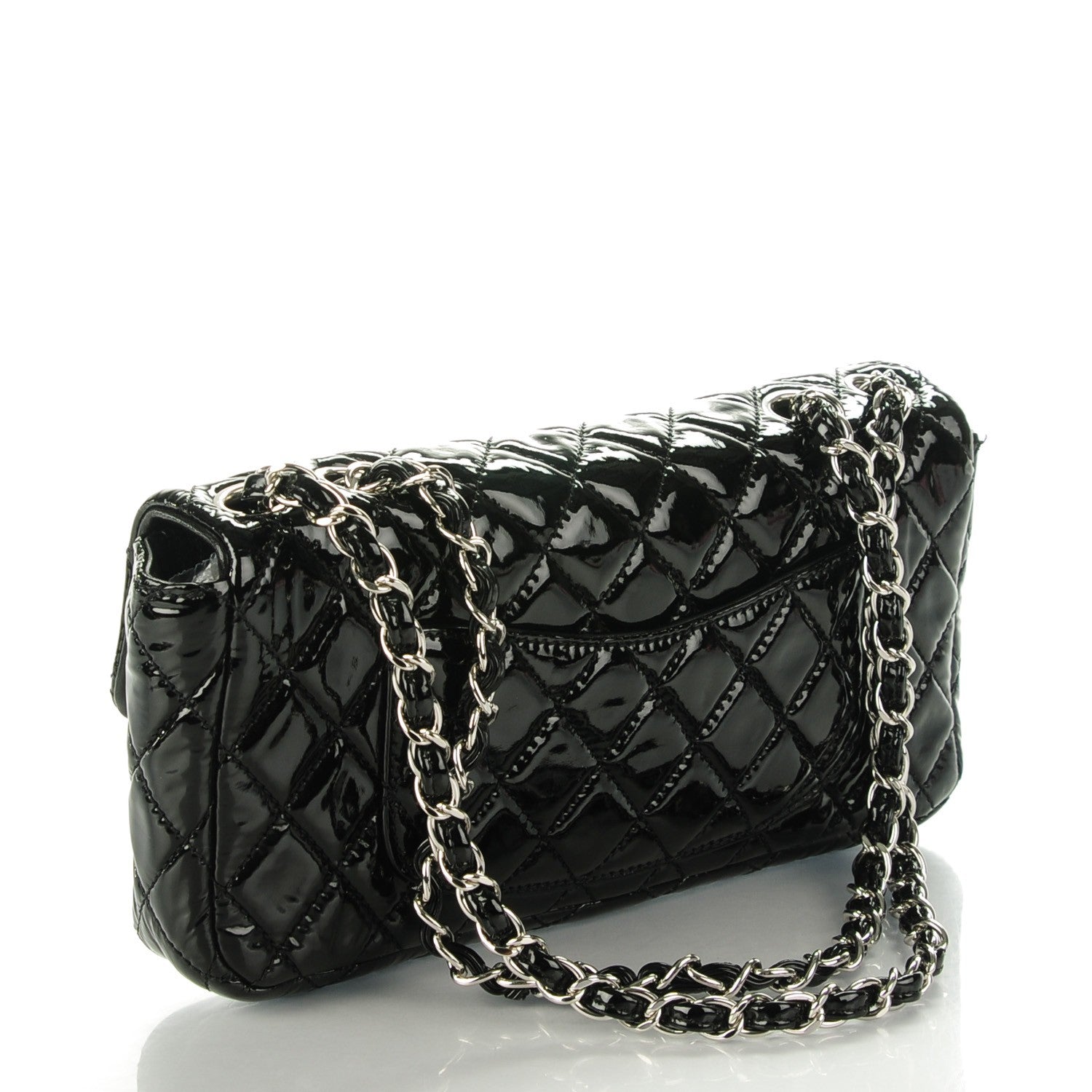 Chanel Patent Quilted East West Flap Black 3 of 8