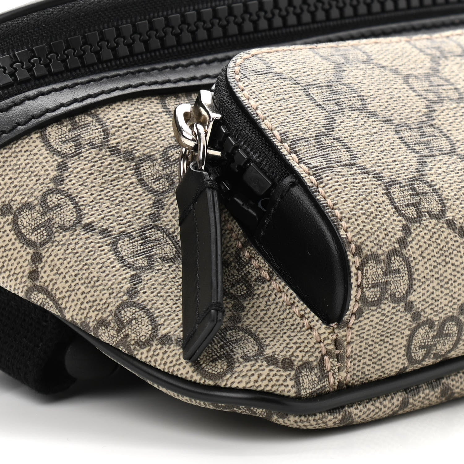 Gucci GG Supreme Monogram Belt Bag Black 10 of 11