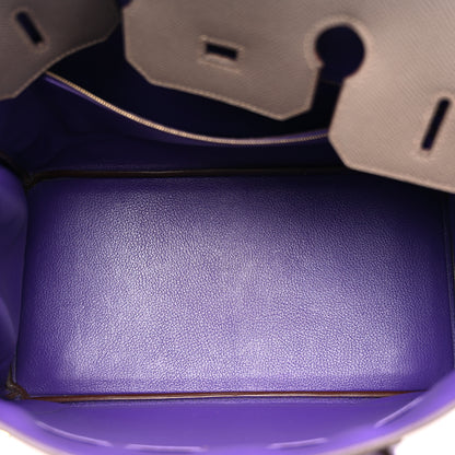 Hermes Epsom Bi-Color Horseshoe Birkin 35 Etain Crocus 5 of 14