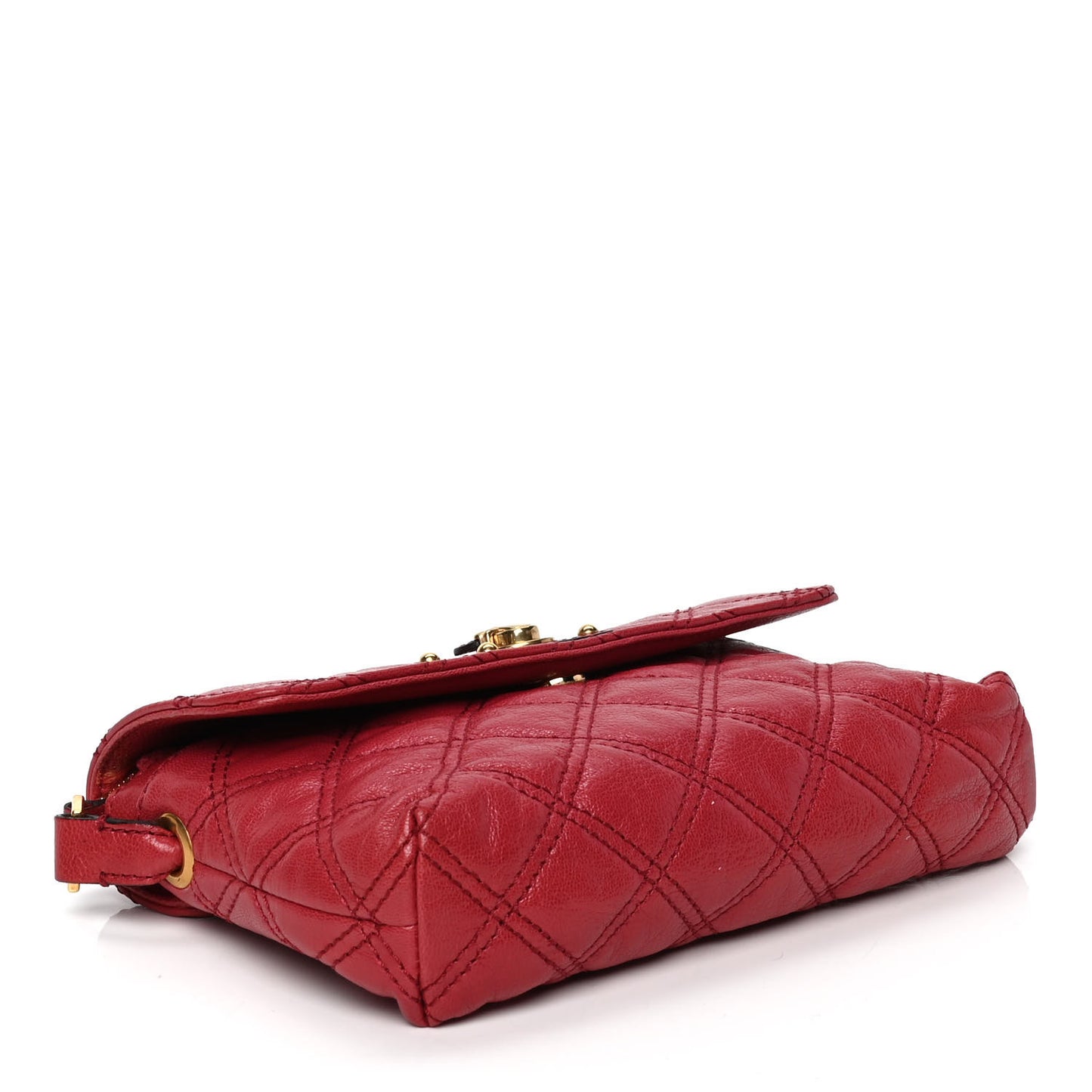 Lambskin Quilted Crossbody The Small Single Flap Red