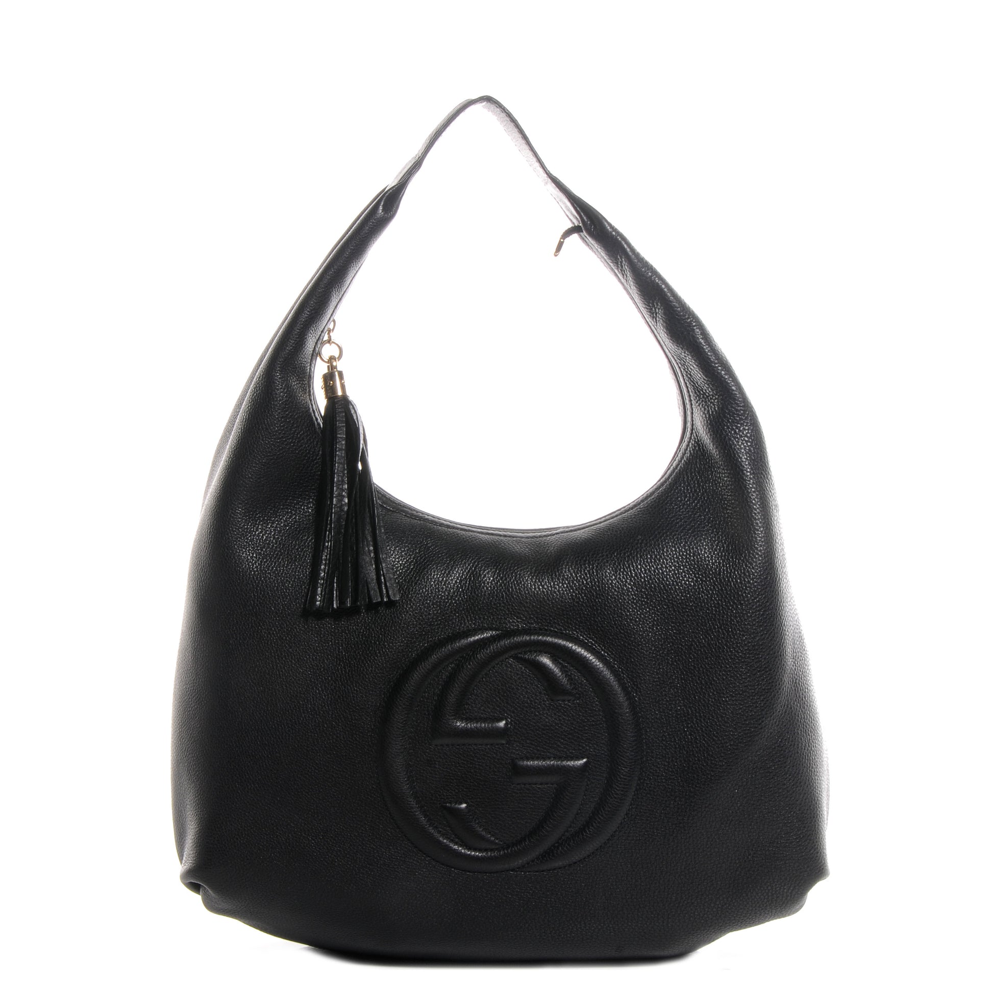 Gucci Pebbled Calfskin Large Soho Hobo Black 1 of 7