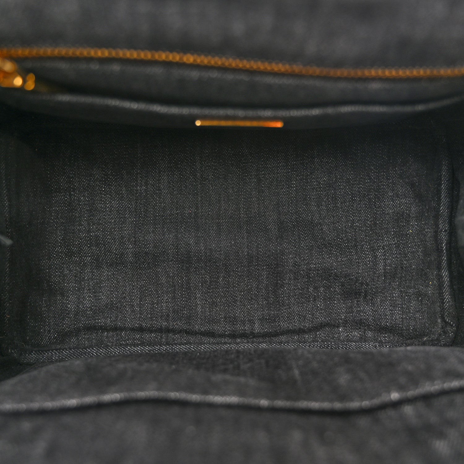 Prada Denim Small Logo Tote Black 5 of 13