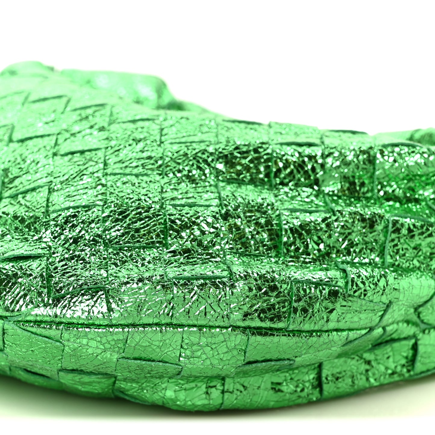 Metallic Nappa Intrecciato Mini Jodie Parakeet