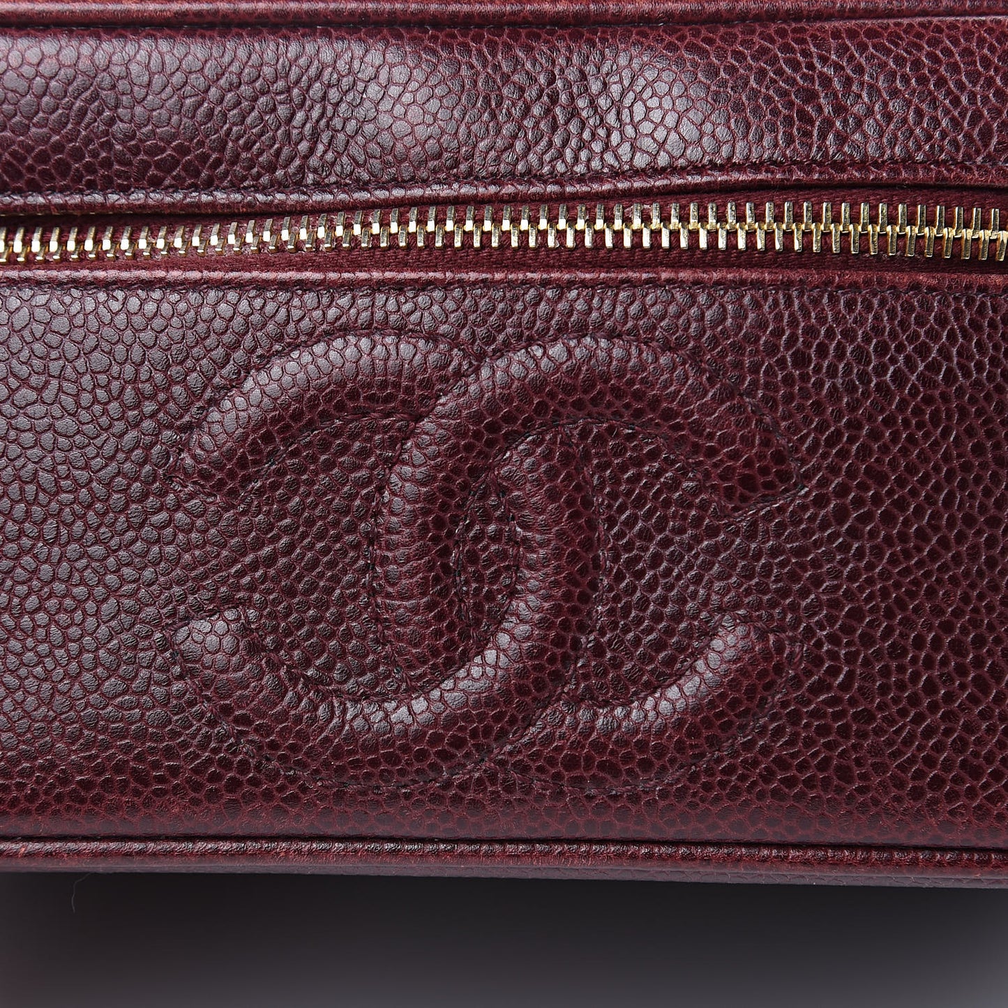 Caviar Vanity Cosmetic Case Burgundy