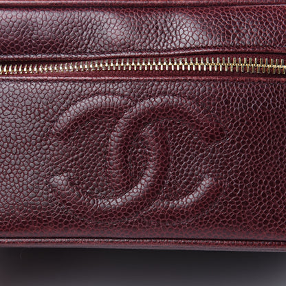 Chanel Caviar Vanity Cosmetic Case Burgundy 15 of 18