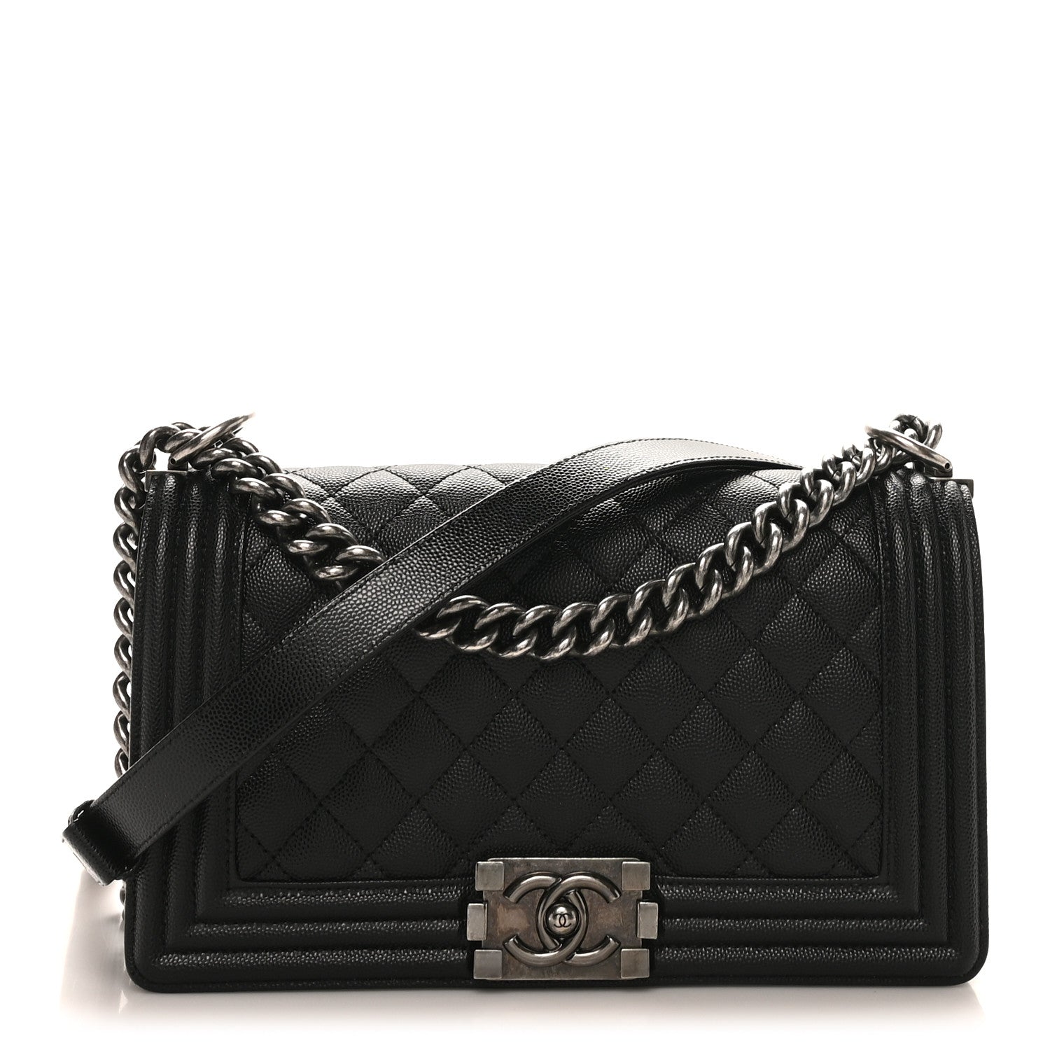Chanel Caviar Quilted Medium Boy Flap Black 1 of 10