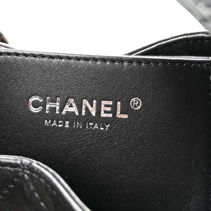 Chanel Shiny Crumpled Calfskin Quilted Small Chanel 25 Handbag Black 6 of 11