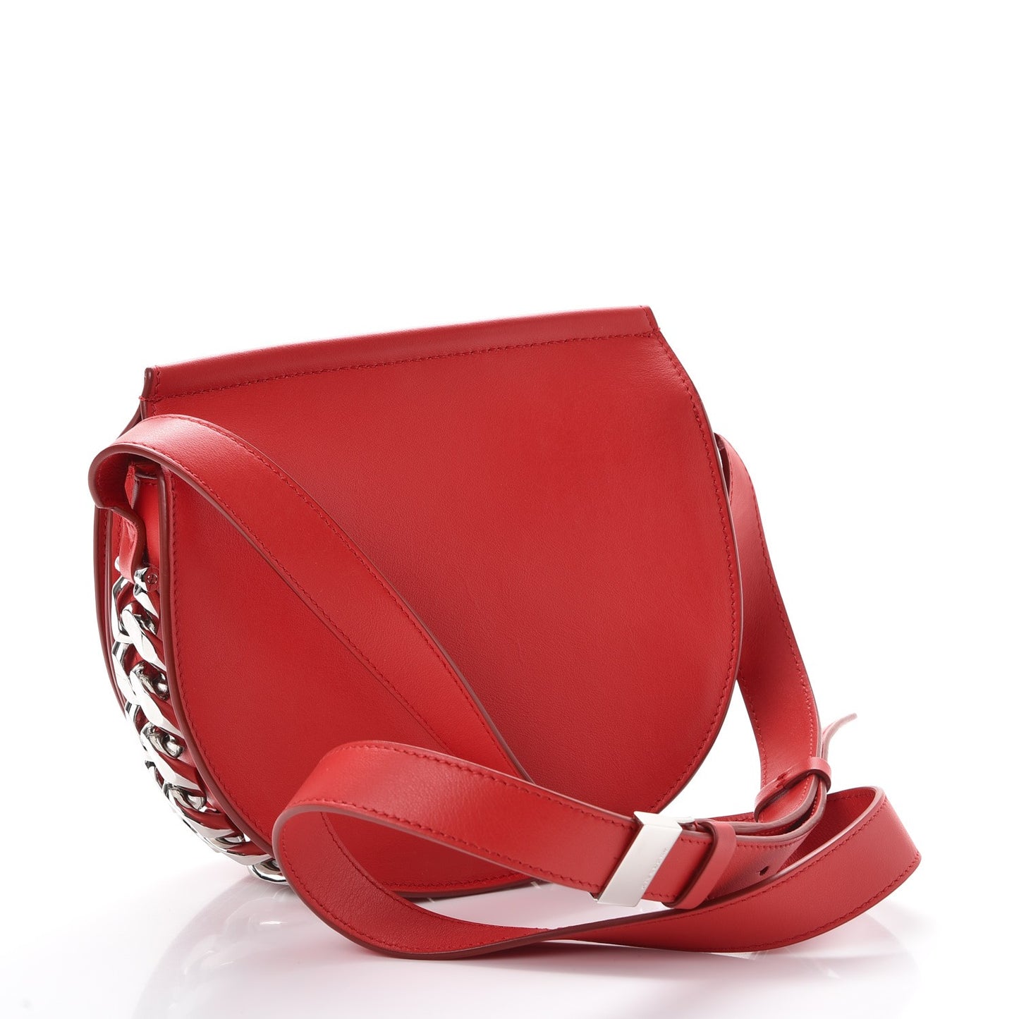 Calfskin Mini Infinity Saddle Bag Medium Red