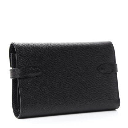 Hermes Epsom Medium Kelly Wallet Black 3 of 8