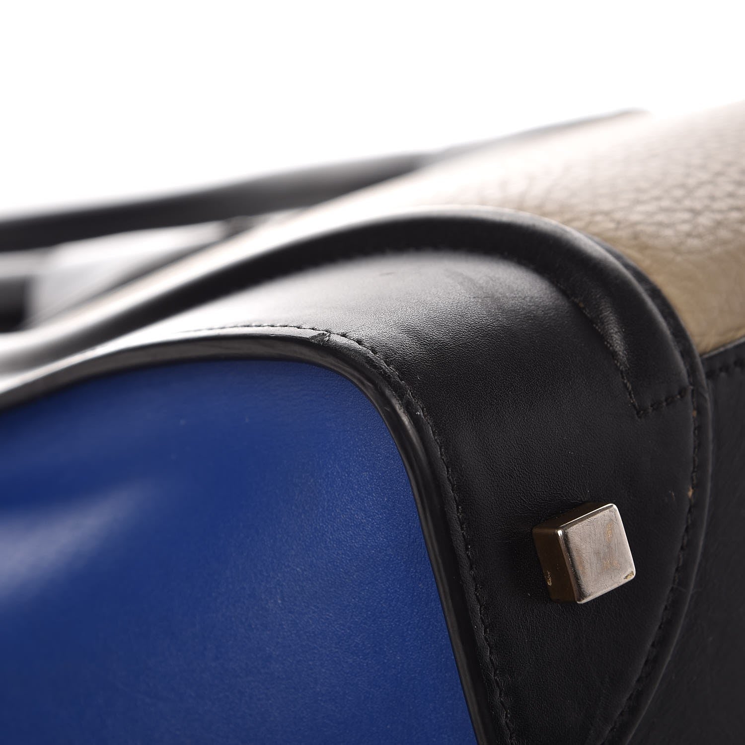 Celine Elephant Calfskin Mini Tri-Color Luggage Beige 13 of 14