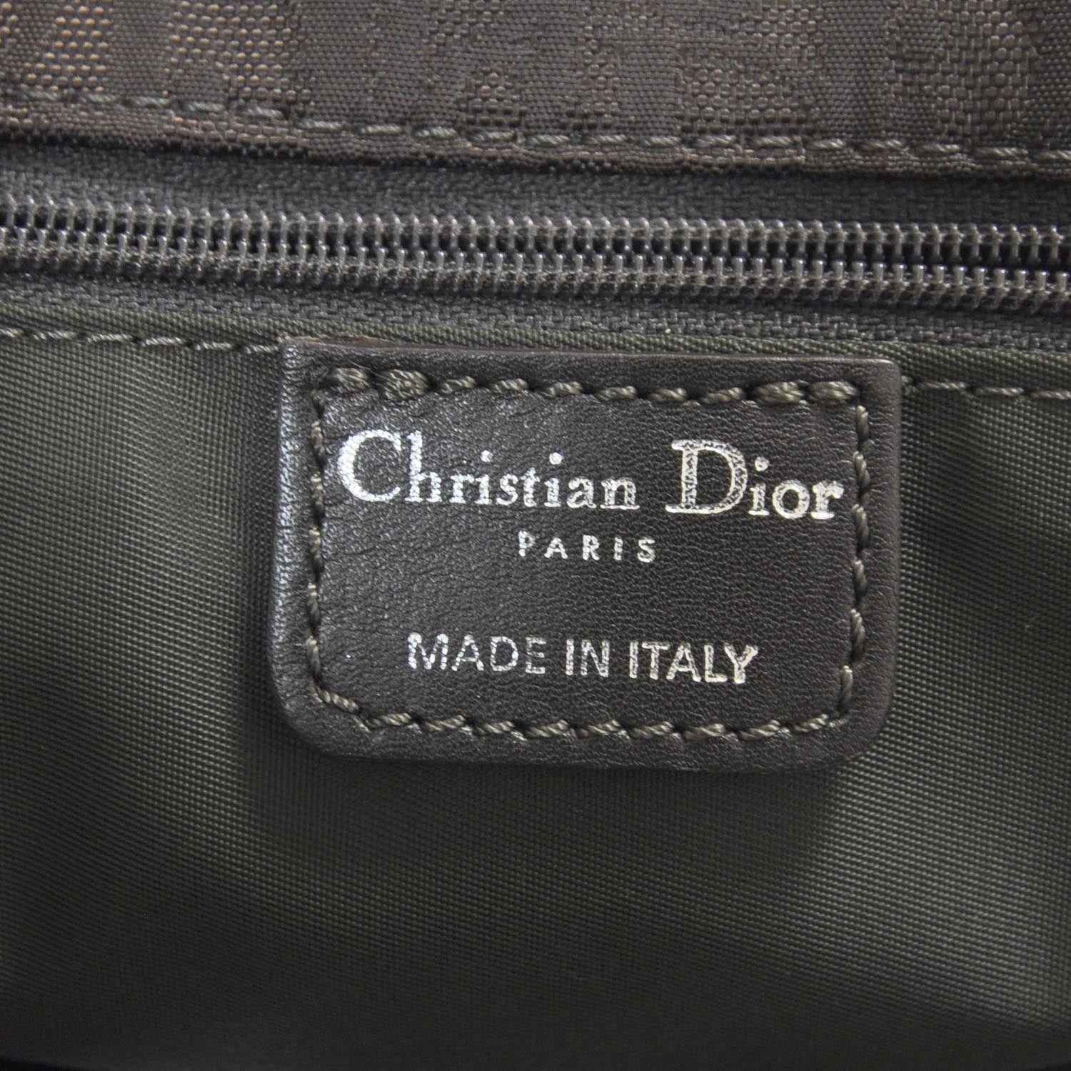 Christian Dior Nylon Monogram Lovely Medium Tote Brown 7 of 8