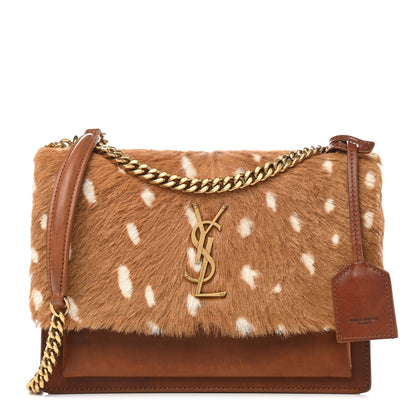 Saint Laurent Pony Hair Calfskin Medium Monogram Sunset Fawn 1 of 15