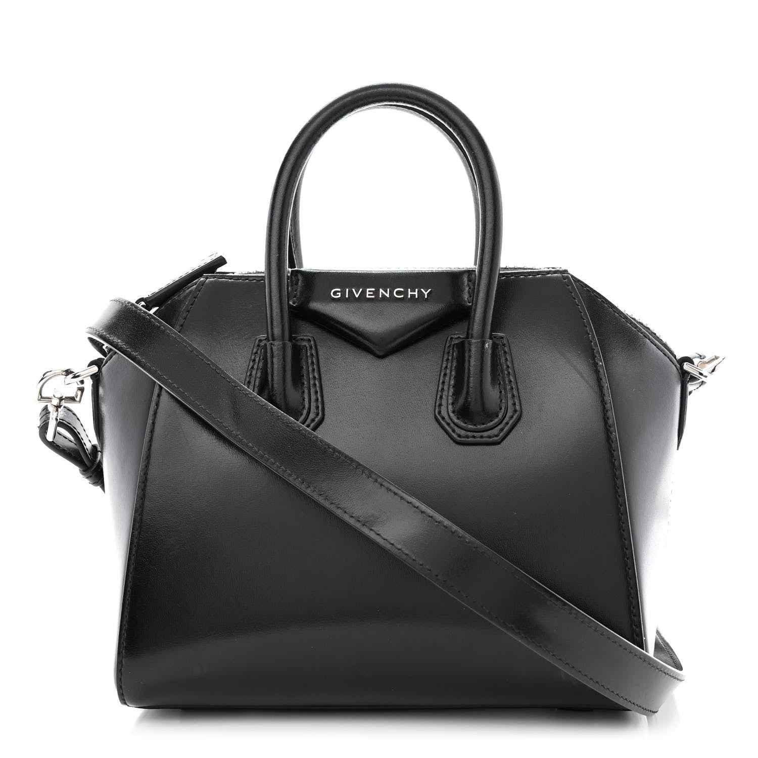 Givenchy Shiny Lord Calfskin Mini Antigona Black 1 of 10