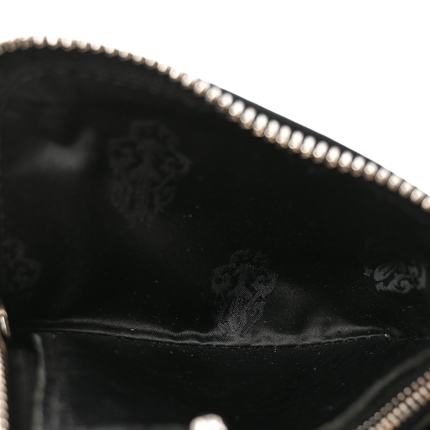 Chrome Hearts Heavy Weight Calfskin Cross Patch Zip Card Holder Wallet Black 5 of 6