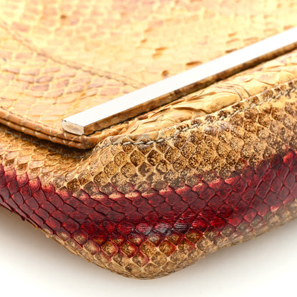 Fendi Snakeskin Shoulder Bag Beige Multicolor 6 of 8