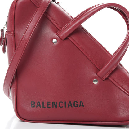 Balenciaga Shiny Day Calfskin S Triangle Duffle Rouge Grenat 9 of 14