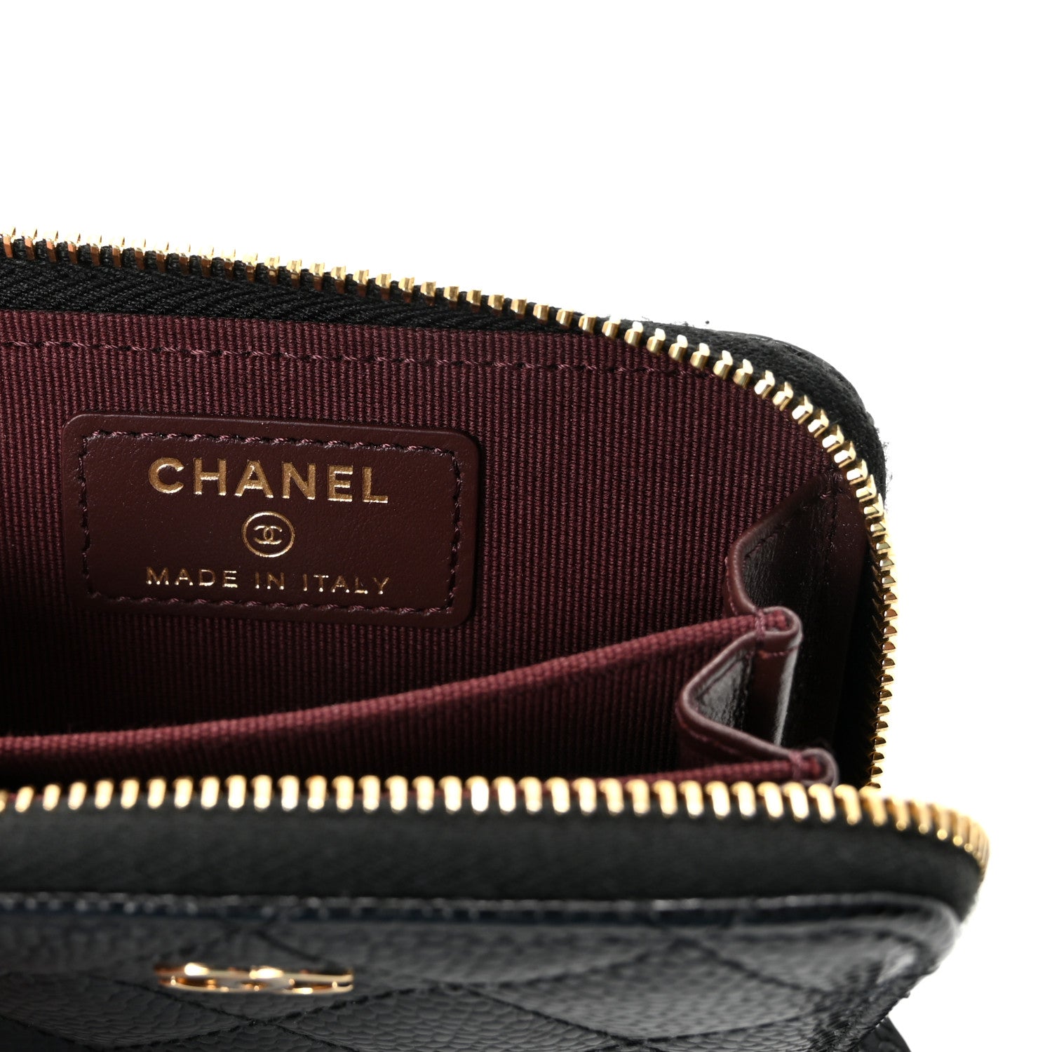 Chanel Caviar Quilted Zip Coin Purse Black 6 of 8