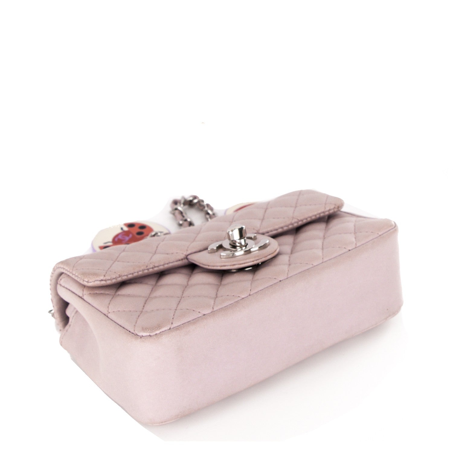 Chanel Lambskin Quilted Ladybug Extra Mini Flap Lavender 4 of 9