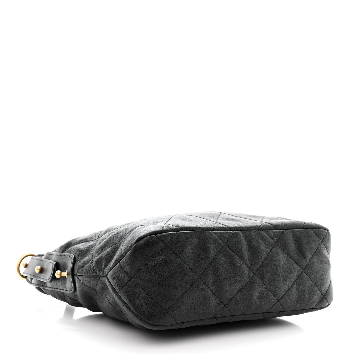Calfskin Quilted Daily Hobo Black