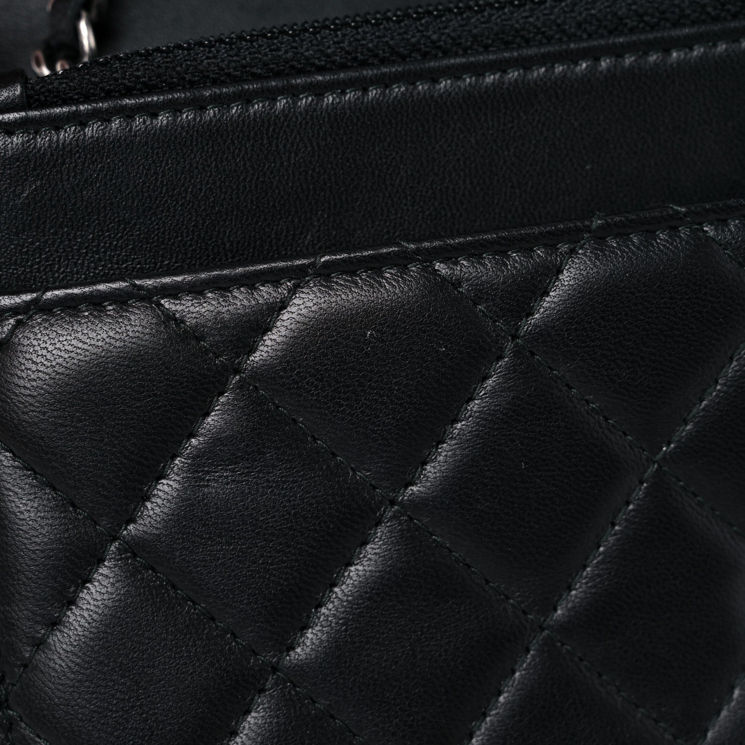 Chanel Lambskin Quilted Boy Wallet On Chain WOC Black 13 of 16