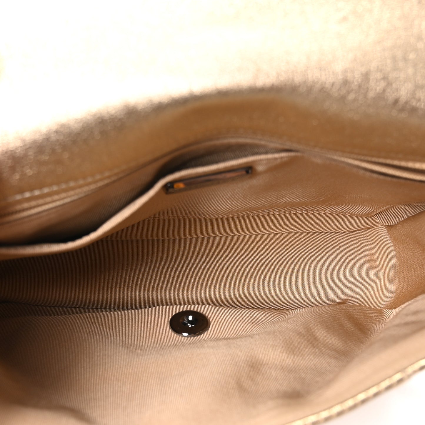 Perforated Metallic Lambskin Small CC Medals Flap Gold