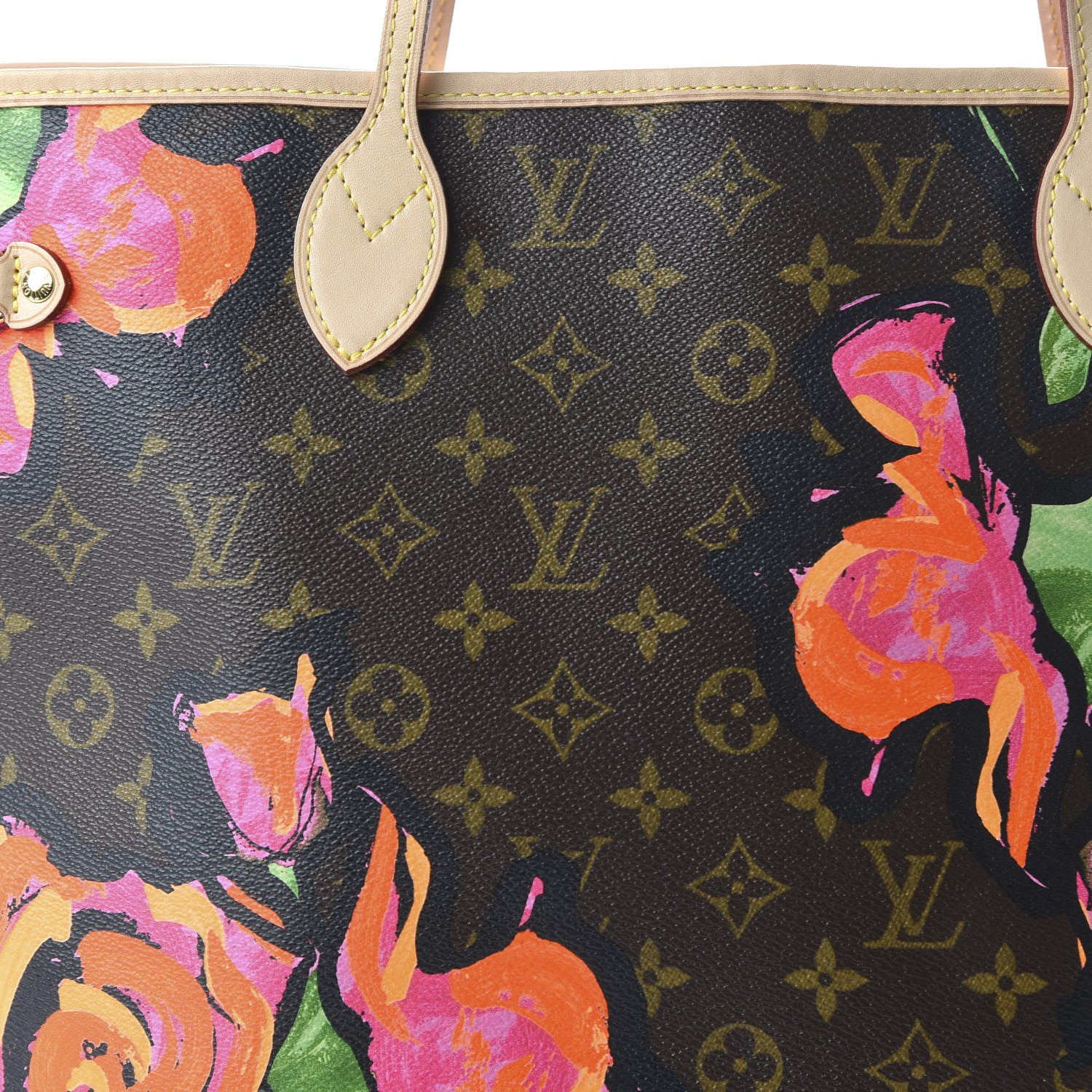 Louis Vuitton Monogram Roses Neverfull MM 10 of 10