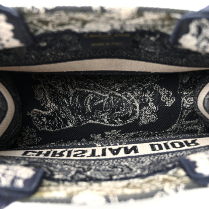 Christian Dior Canvas Embroidered Small Dioriviera Toile De Jouy Book Tote Blue 5 of 12