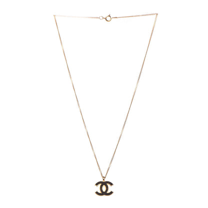 Chanel Wood CC Necklace Gold Black 3 of 7